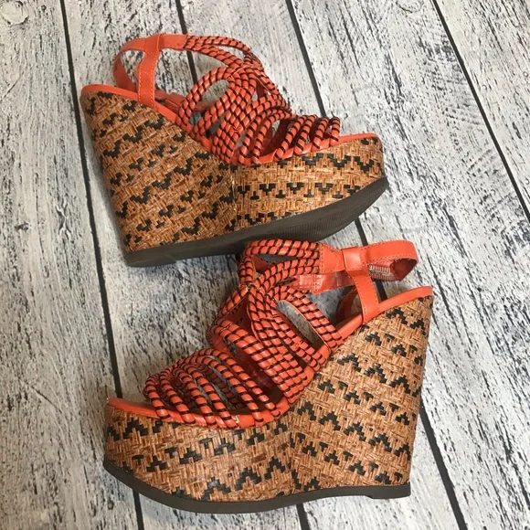 Mossimo wedges size 8 summer fun - Picture 6 of 11